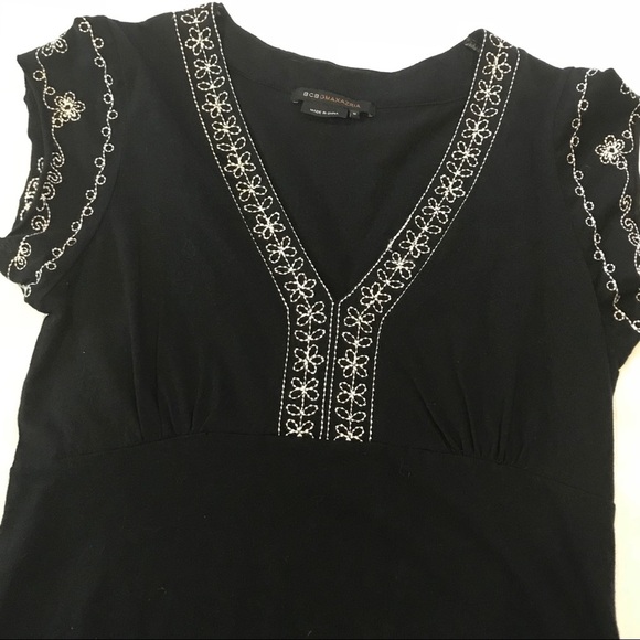 BCBG Max Azria Black Tunic Top sz M - Picture 2 of 8
